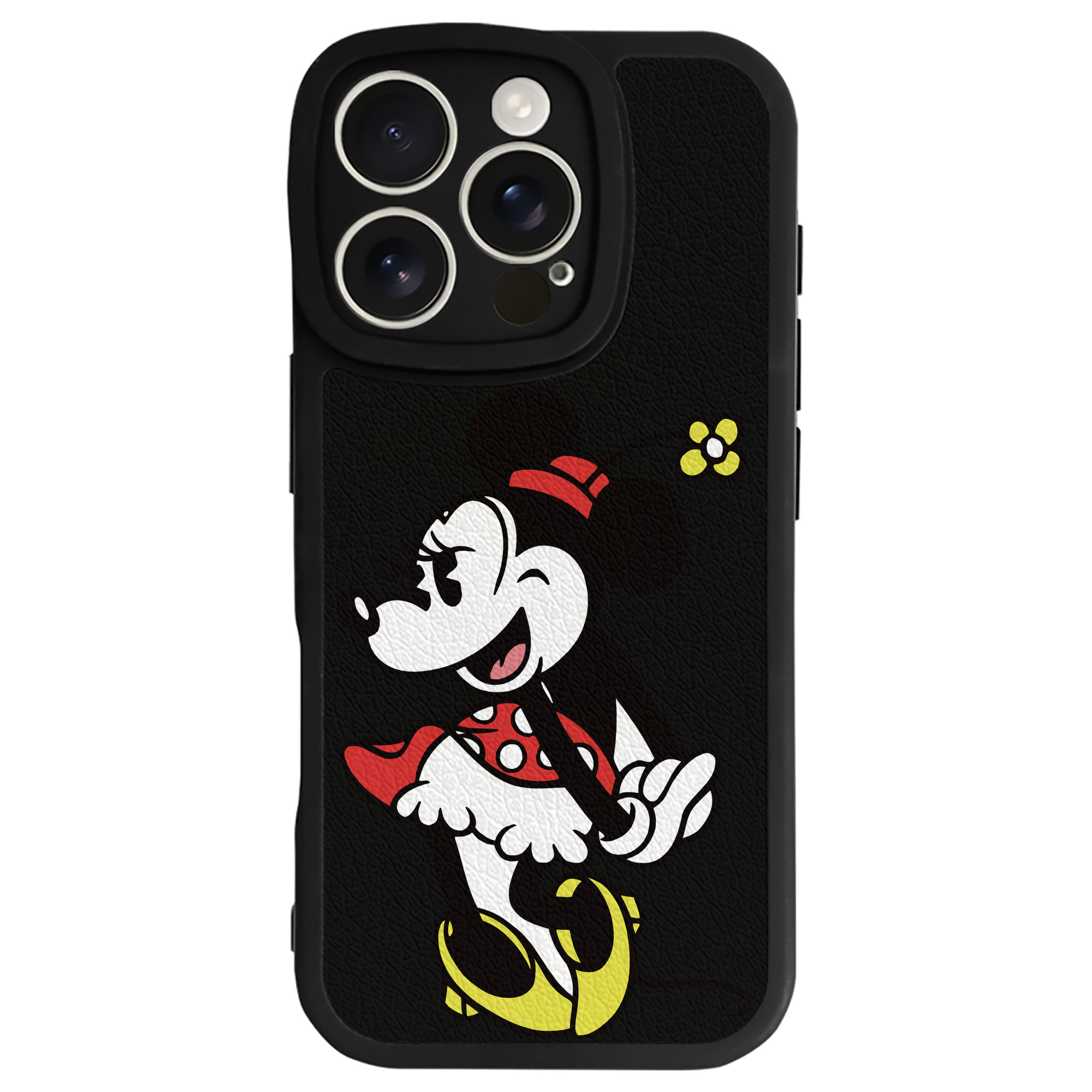 （画像用） ミッキーマウス Mickey Mouse 【iPhone 16シリーズ対応】シリコンスマホケース（レザー調） 材質：シリコン